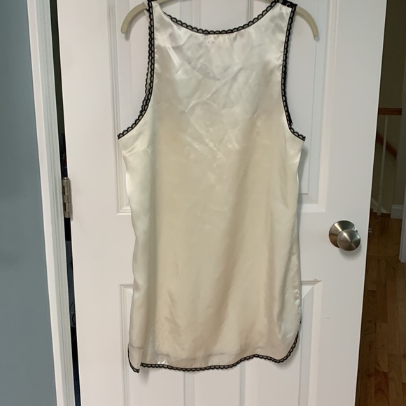 Vintage Ivory‎ with Black Lace Slipdress - Picture 3 of 8